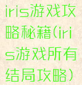 iris游戏攻略秘籍(iris游戏所有结局攻略)