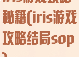 iris游戏攻略秘籍(iris游戏攻略结局sop)