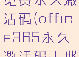 office365免费永久激活码(office365永久激活码去那买)