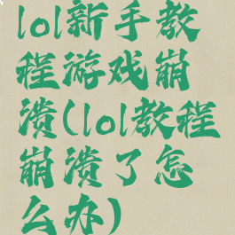 lol新手教程游戏崩溃(lol教程崩溃了怎么办)