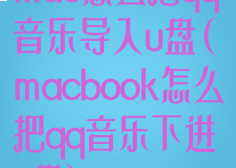 mac怎么把qq音乐导入u盘(macbook怎么把qq音乐下进u盘)