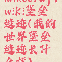 minecraftwiki堡垒遗迹(我的世界堡垒遗迹长什么样)