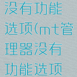 mt管理器没有功能选项(mt管理器没有功能选项怎么办)