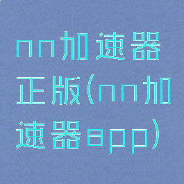 nn加速器正版(nn加速器app)