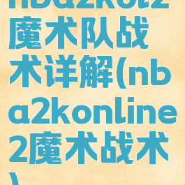 nba2kol2魔术队战术详解(nba2konline2魔术战术)