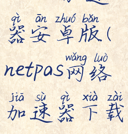 netch加速器安卓版(netpas网络加速器下载)