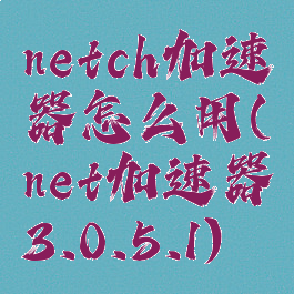 netch加速器怎么用(net加速器3.0.5.1)