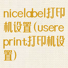 nicelabel打印机设置(usereprint打印机设置)