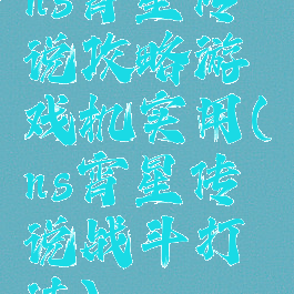ns宵星传说攻略游戏机实用(ns宵星传说战斗打法)