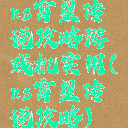 ns宵星传说攻略游戏机实用(ns宵星传说攻略)