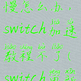 ns更新速度慢怎么办,switch加速教程不了(switch更新速度慢)