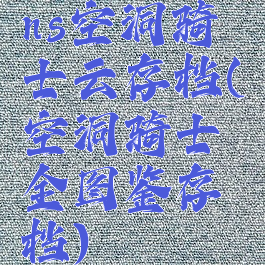 ns空洞骑士云存档(空洞骑士全图鉴存档)