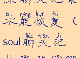 soul怎么删除聊天记录不能恢复(soul聊天记录怎么删干净)