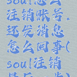 soul怎么注销账号,还发消息怎么回事(soul注销最后一步)