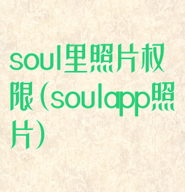 soul里照片权限(soulapp照片)