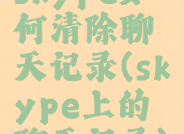 skype如何清除聊天记录(skype上的聊天记录)