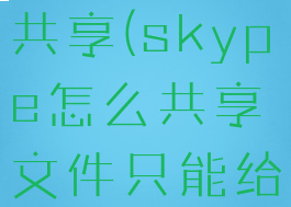 skype怎么共享(skype怎么共享文件只能给好友)