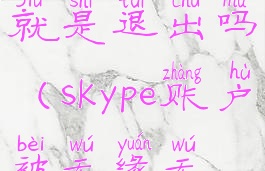 skype注销就是退出吗(skype账户被无缘无故注销)