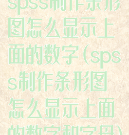 spss制作条形图怎么显示上面的数字(spss制作条形图怎么显示上面的数字和字母)