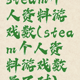 steam个人资料游戏数(steam个人资料游戏数量不对)
