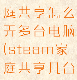 steam家庭共享怎么弄多台电脑(steam家庭共享几台电脑)