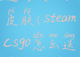 steam怎么送好友csgo皮肤(steamcsgo怎么送给朋友皮肤)