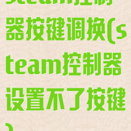 steam控制器按键调换(steam控制器设置不了按键)