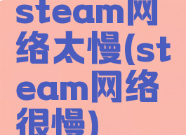 steam网络太慢(steam网络很慢)