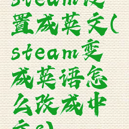 steam设置成英文(steam变成英语怎么改成中文?)