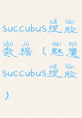 succubus捏脸数据(魅魔succubus捏脸)