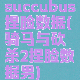 succubus捏脸数据(骑马与砍杀2捏脸数据男)