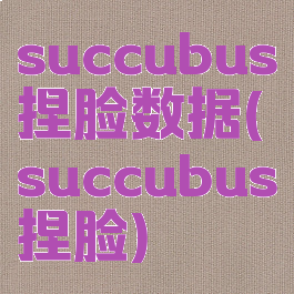 succubus捏脸数据(succubus捏脸)