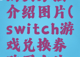 switch游戏兑换券购买方法介绍图片(switch游戏兑换券购买方法介绍图片大全)