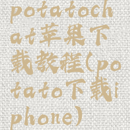 potatochat苹果下载教程(potato下载iphone)