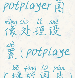 potplayer图像处理设置(potplayer播放图片)