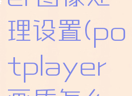 potplayer图像处理设置(potplayer画质怎么设置最好)