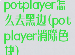 potplayer怎么去黑边(potplayer消除色块)