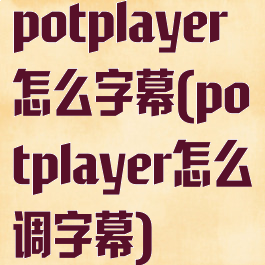 potplayer怎么字幕(potplayer怎么调字幕)