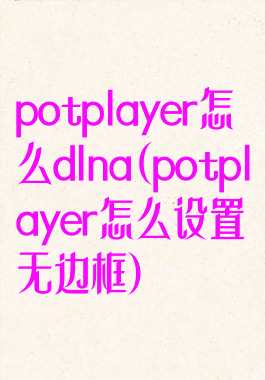potplayer怎么dlna(potplayer怎么设置无边框)