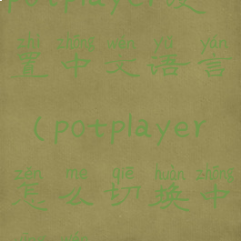 potplayer设置中文语言(potplayer怎么切换中英文)