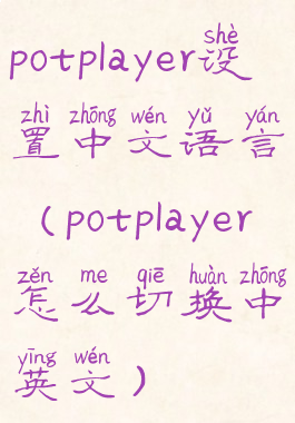 potplayer设置中文语言(potplayer怎么切换中英文)