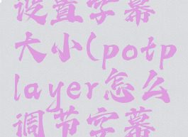 potplayer设置字幕大小(potplayer怎么调节字幕大小)