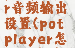 potplayer音频输出设置(potplayer怎么调声道)