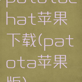 patotachat苹果下载(patota苹果版)