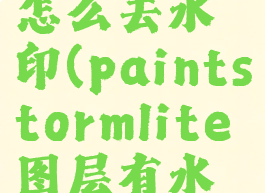 paint.ly怎么去水印(paintstormlite图层有水印)