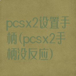 pcsx2设置手柄(pcsx2手柄没反应)