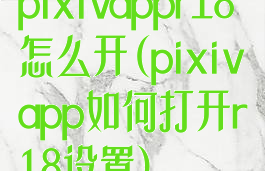 pixivappr18怎么开(pixivapp如何打开r18设置)
