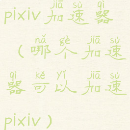 pixiv加速器(哪个加速器可以加速pixiv)