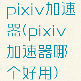 pixiv加速器(pixiv加速器哪个好用)