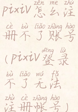 pixiv怎么注册不了账号(pixiv登录不了无法注册帐号)